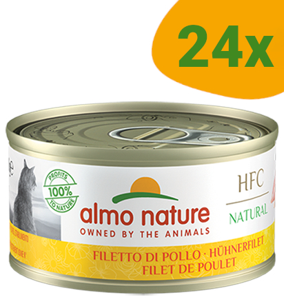 8001154120806 almo nature hfc natural chicken fillet 70g wet cat food