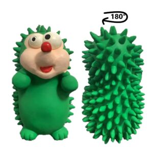 Csipogó latex süni kutyák részére -2model - Zöld