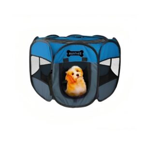 Nunbell vastagított hordozható kisállat kennel-kicsi - Kék