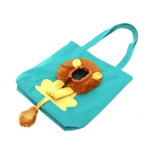 Oroszlános hordozó válltáska - Zöldeskék