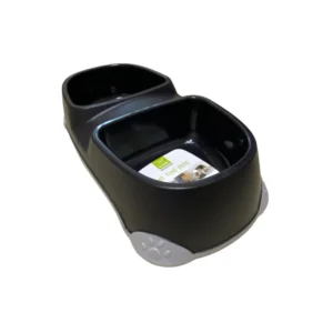 Nunbell dupla etetőtál-nagy - Fekete