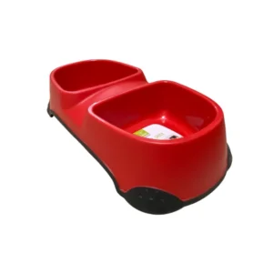 Nunbell dupla etetőtál-nagy - Piros