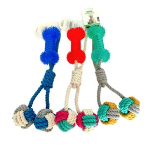 Rágható csont és kötél játék kutyáknak
