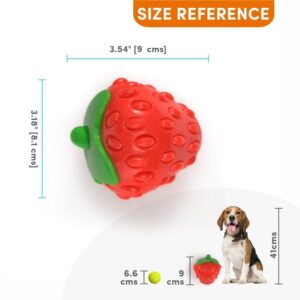 TPR csipogós gyümölcs rágójáték kutyusoknak - Eper