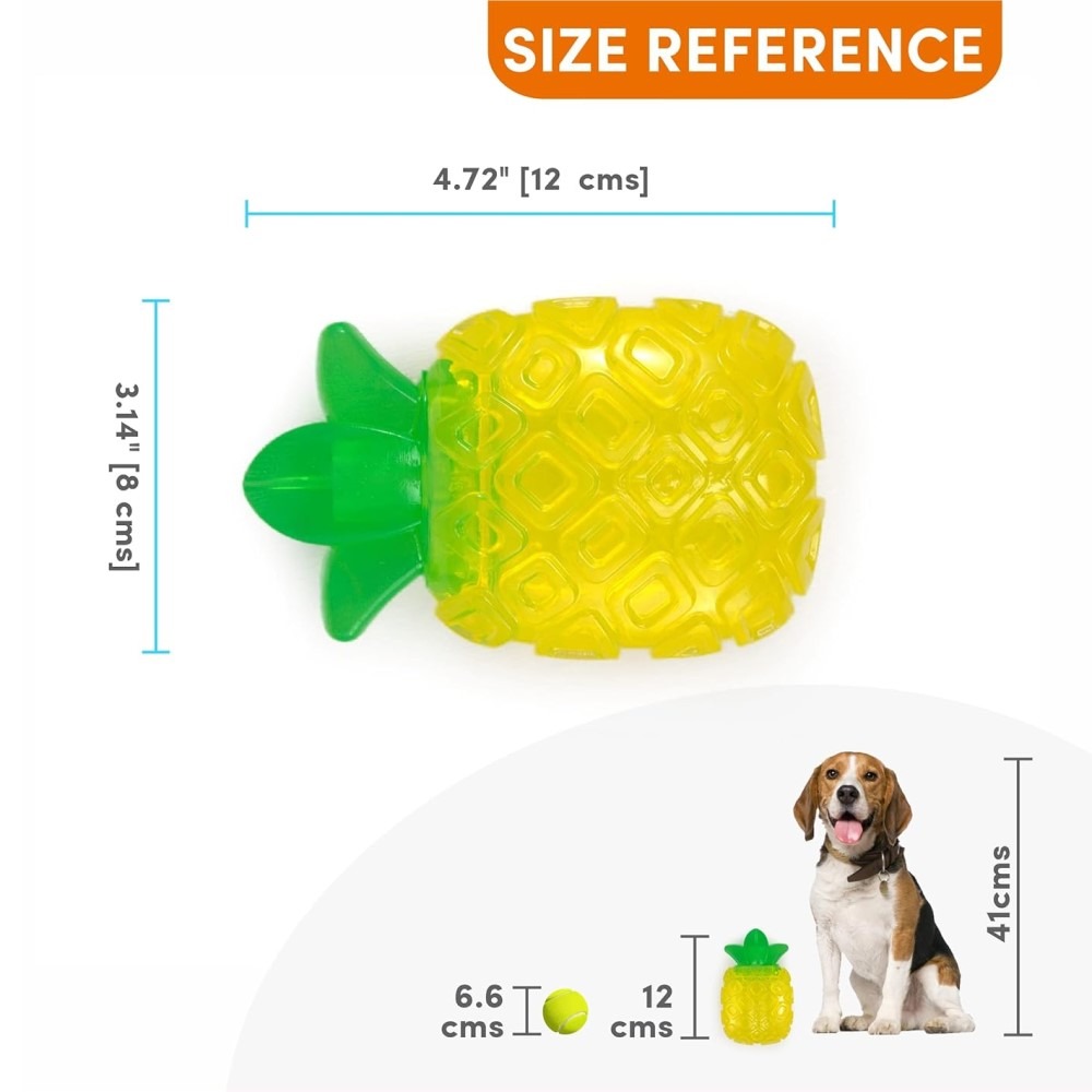 TPR csipogós gyümölcs rágójáték kutyusoknak - Ananász