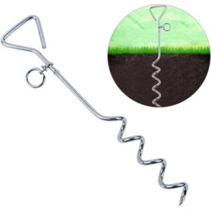 Rozsdamentes póráz rögzítő karó-Spirál