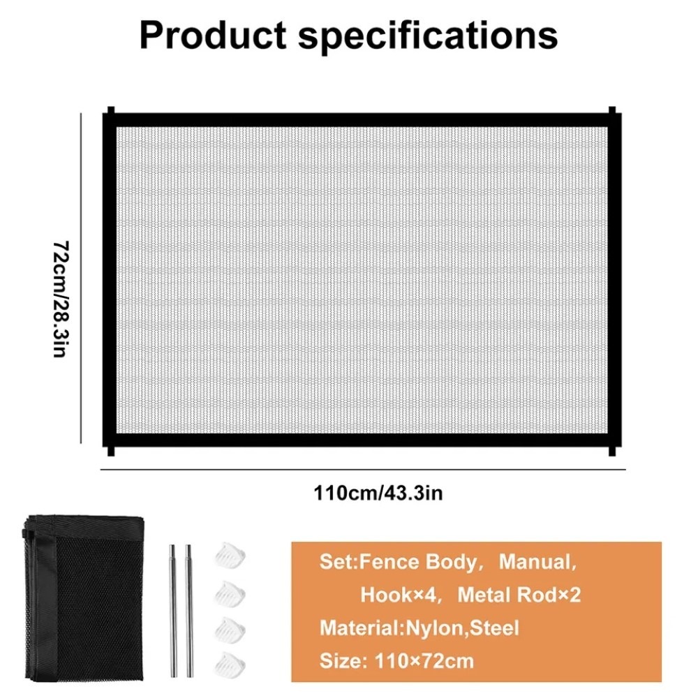 Kisállat térelválasztó biztonsági háló - S
