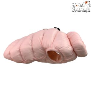 Vízálló bélelt kutya pehely kabát -rózsaszín - M