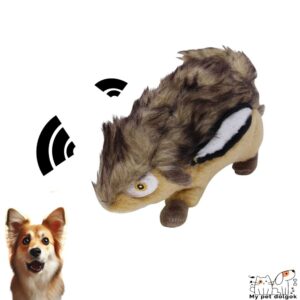 Élethű plüss játék kutyáknak-borz