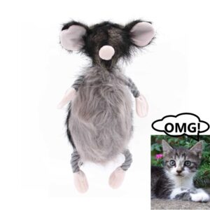 Élethű plüss játék kutyáknak-Szuper Patkány