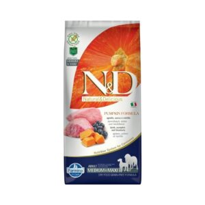 N&D Dog Grain Free bárány & áfonya sütőtökkel adult medium/maxi 12kg