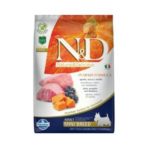 N&D Dog Grain Free bárány & áfonya sütőtökkel adult mini 7kg