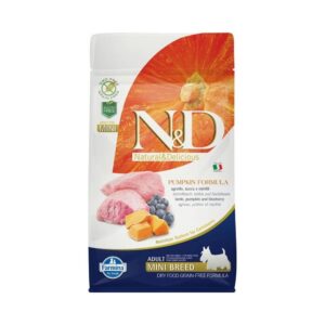 N&D Dog Grain Free bárány & áfonya sütőtökkel adult mini 800g