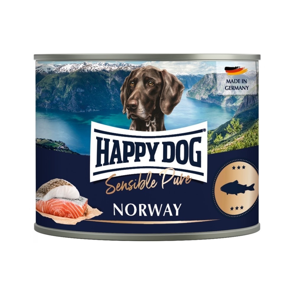 Happy Dog Sensible Pur Norway Lazac Konzerv-6x200g
