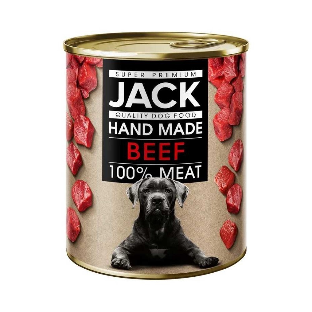 Jack Szuperpremium Kutya Konzerv 100% marhahús 800g
