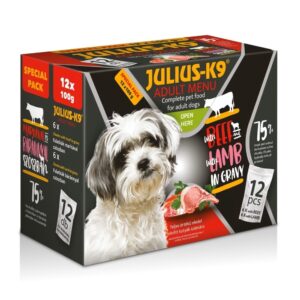 Julius - K9 Adult Menu Beef & Lamb - nedves eledel (marha