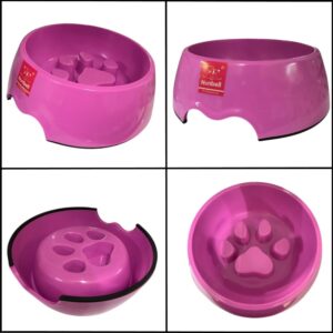 Melamin habzsolásgátlós etető tál - kicsi - Rózsaszín