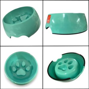 Melamin habzsolásgátlós etető tál-Nagy - Zöld