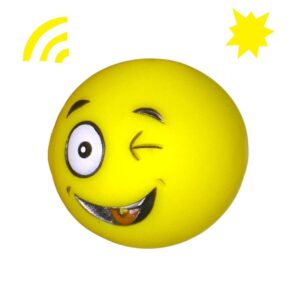 Vicces csipogó rágójáték kutyáknak-Sárga Emoji