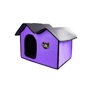 Hordozható kisállat házikó-két tetős - Lila
