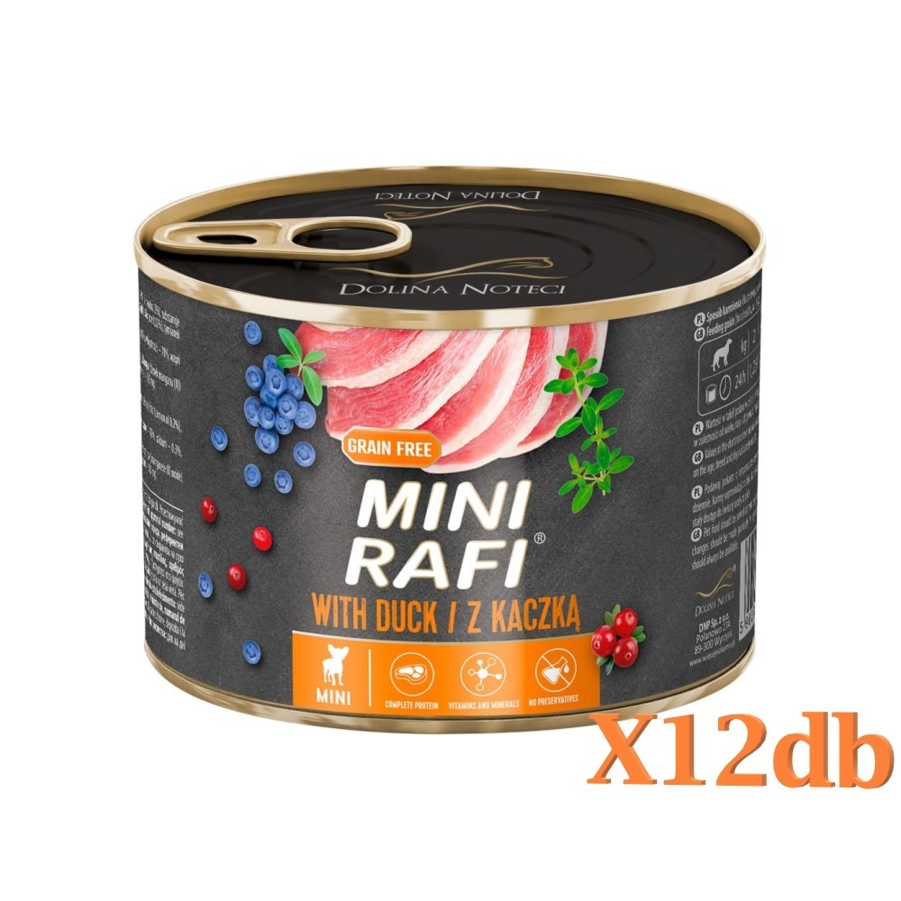 Rafi Adult Gabonamentes pastétom konzerv 12x185g-Kacsa
