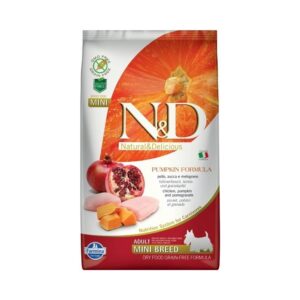 N&D Dog Grain Free csirke & gránátalma sütőtökkel adult mini 2