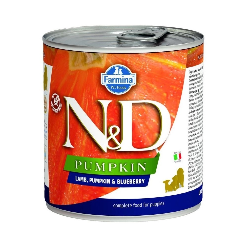 N&D Dog konzerv Bárány & Áfonya Sütőtökkel Puppy 285g