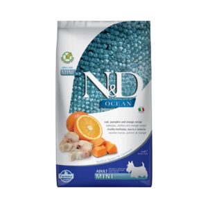 N&D Dog Ocean tőkehal & narancs és sütőtök adult mini 2