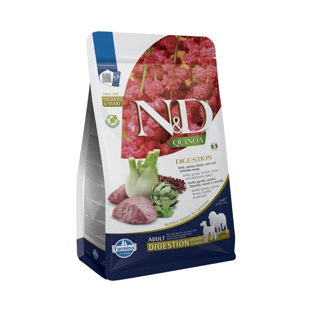 N&D Quinoa Dog Digestion bárány medium/maxi 2