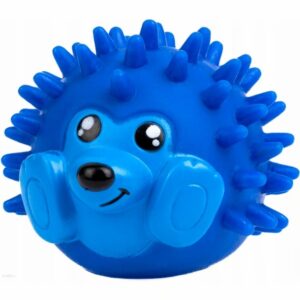 Fogtisztítós csipogó süni kutyáknak-8cm - Kék