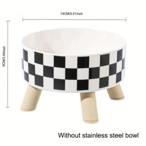 Magasított lábas kisállat tál - Kockás