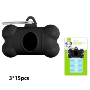 Hordozható kutyazacsi adagoló 3 tekercs zacskóval - Lányos színek