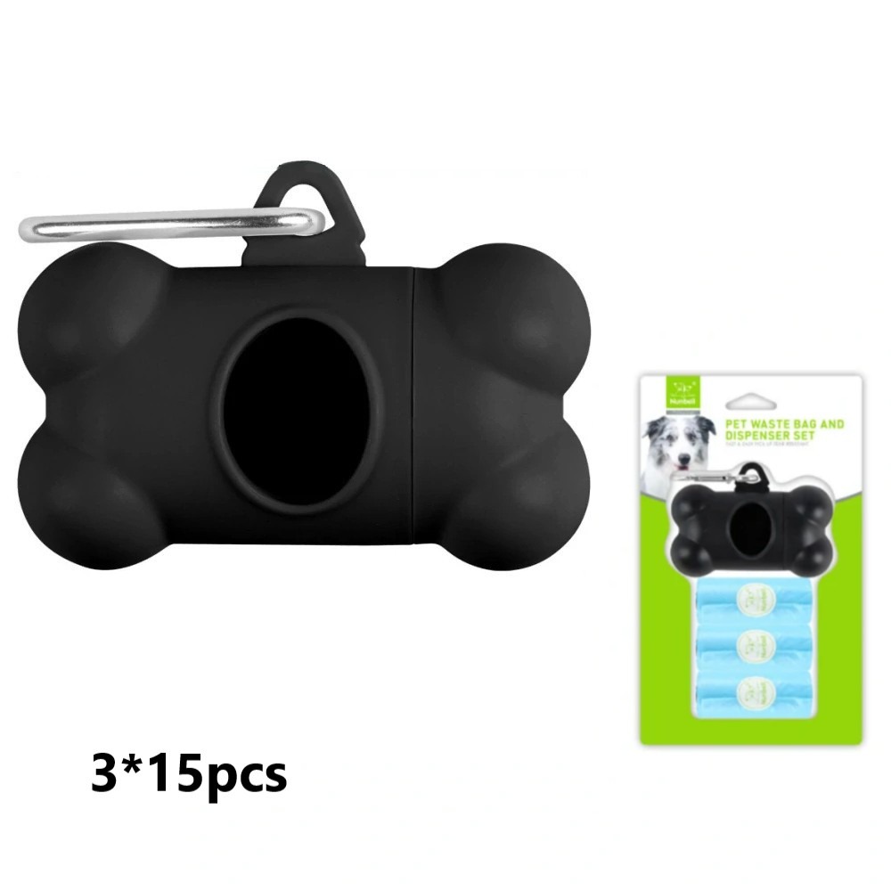 Hordozható kutyazacsi adagoló 3 tekercs zacskóval - Lányos színek