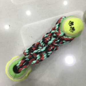 Kétoldalú teniszlabdás húzókötél kutyáknak