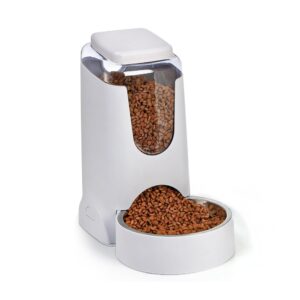 Kisállat automata etető rozsdamentes acél tállal -3