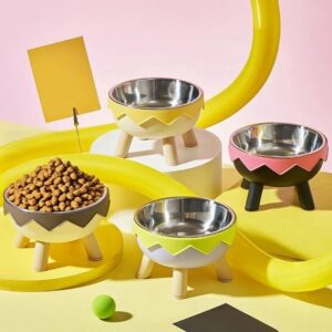 Magasított lábas kisállat tál 3 az 1-ben - Tojás mintájú