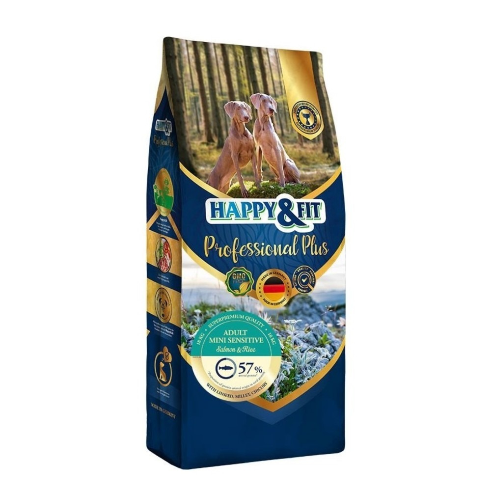 Happy&Fit Professional Plus Adult Mini Sensitive Salmon & Rice -18kg