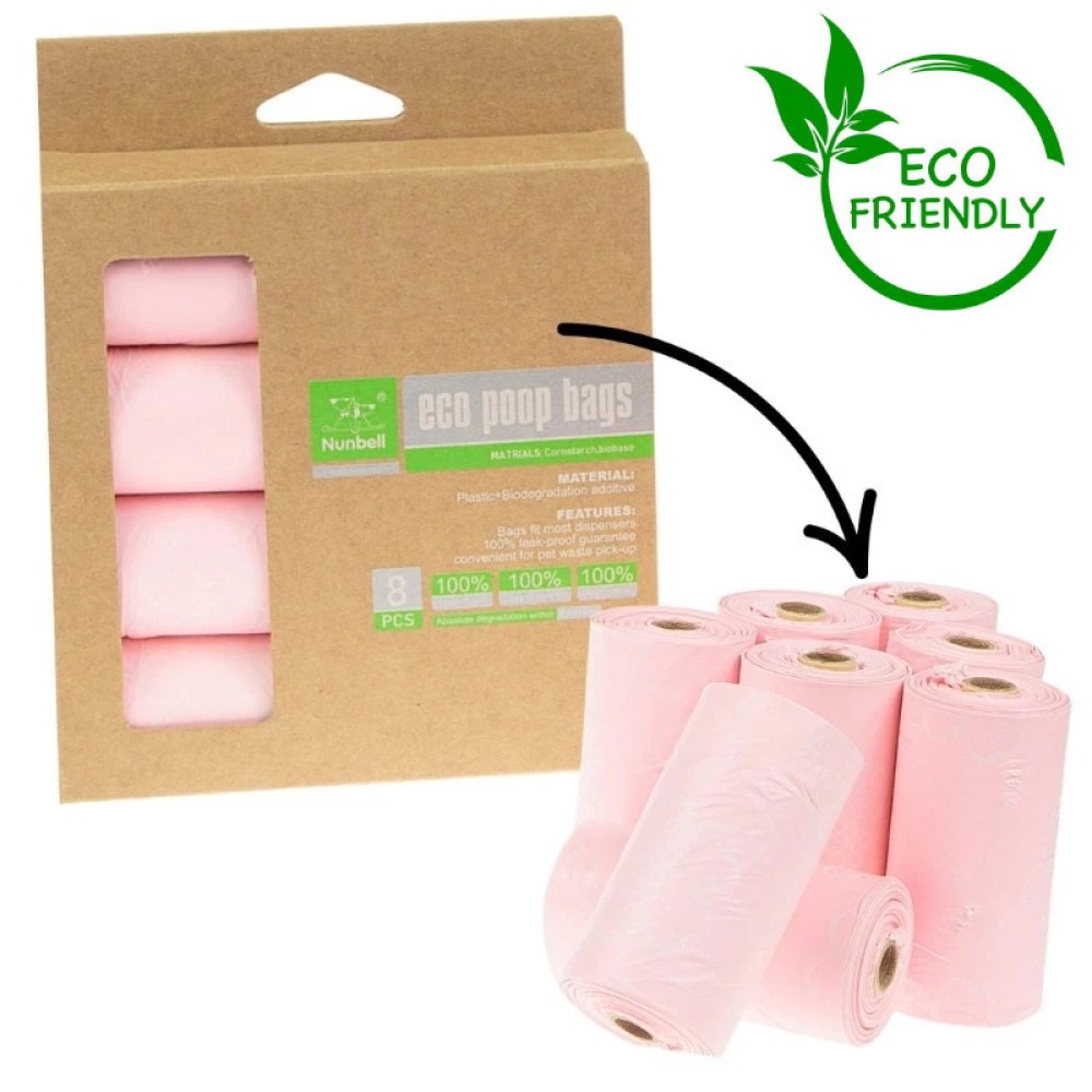 Nunbell Ökológiai lebomló ürülékzsákok virág mintával