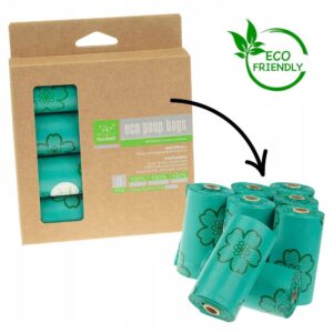 Nunbell Ökológiai lebomló ürülékzsákok virág mintával