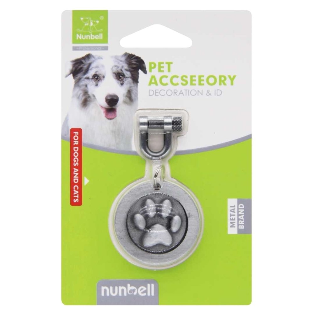 Nunbell gravírozható tappancsos biléta - Ezüstszürke