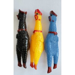 Nyikorgó Gumi Csirke Kalóz Jelmezben-17cm