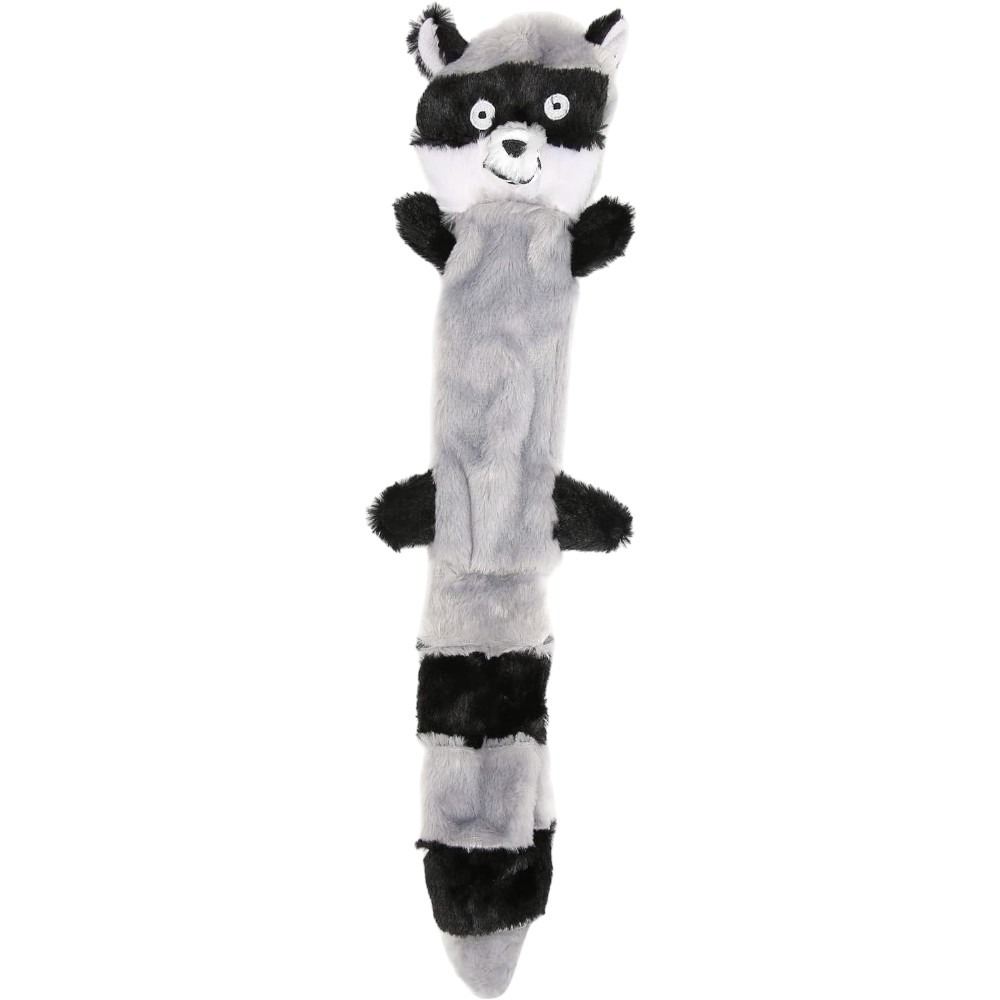 Csipogó plüss mosómedve kutyajáték zörgőpapírral - 46cm