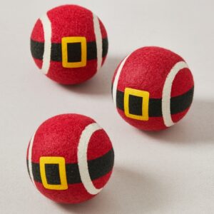 Karácsonyi sípoló teniszlabda szett kutyáknak – 3 db