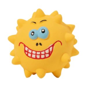 Vicces tüskés latex kutyajáték labda – sípolós