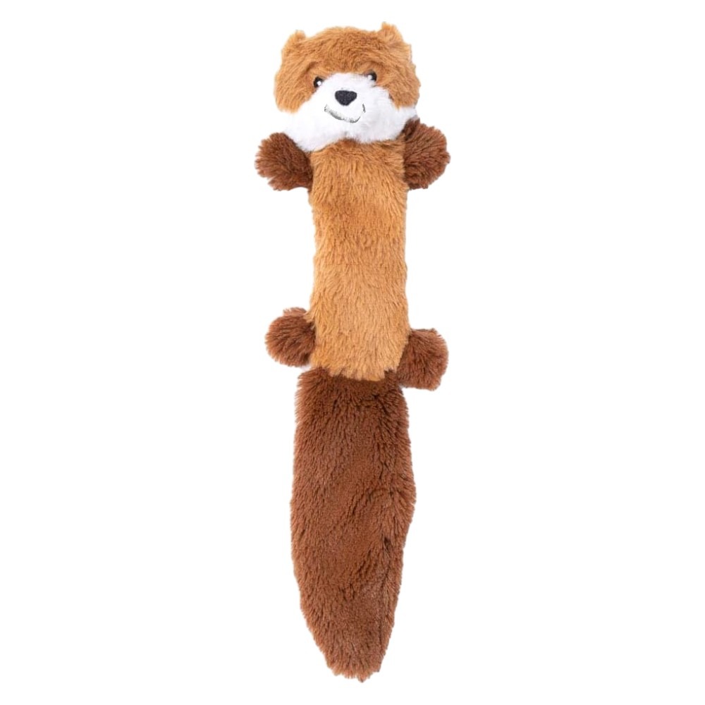 Csipogó plüss vörös panda kutyajáték zörgőpapírral - 46cm