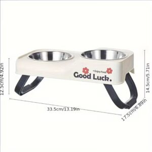 Kisállat rozsdamentes duplatál összecsukható állvánnyal - Bézs