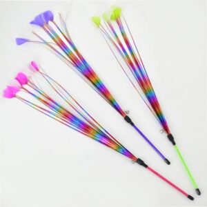 Rugalmas cica játékpálca - Csillogó varázspálca