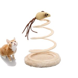 Spirál rugós játékegér és kaparó macskáknak