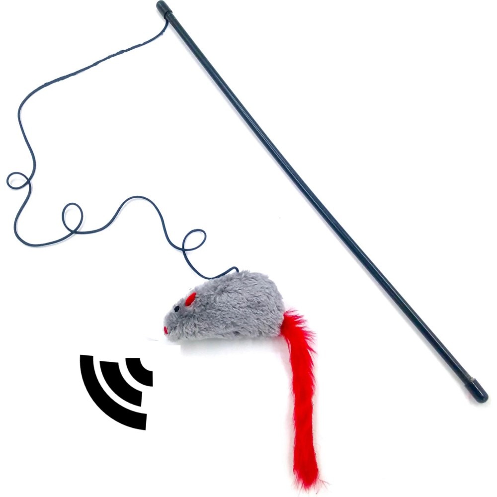 Macska játékpálca-egérhang jelzéssel