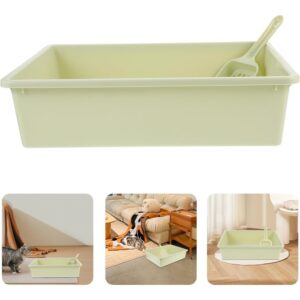 Szimpla macska alomtálca lapáttal - Zöld